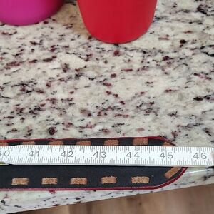 Sundance Black and Red Leather Belt